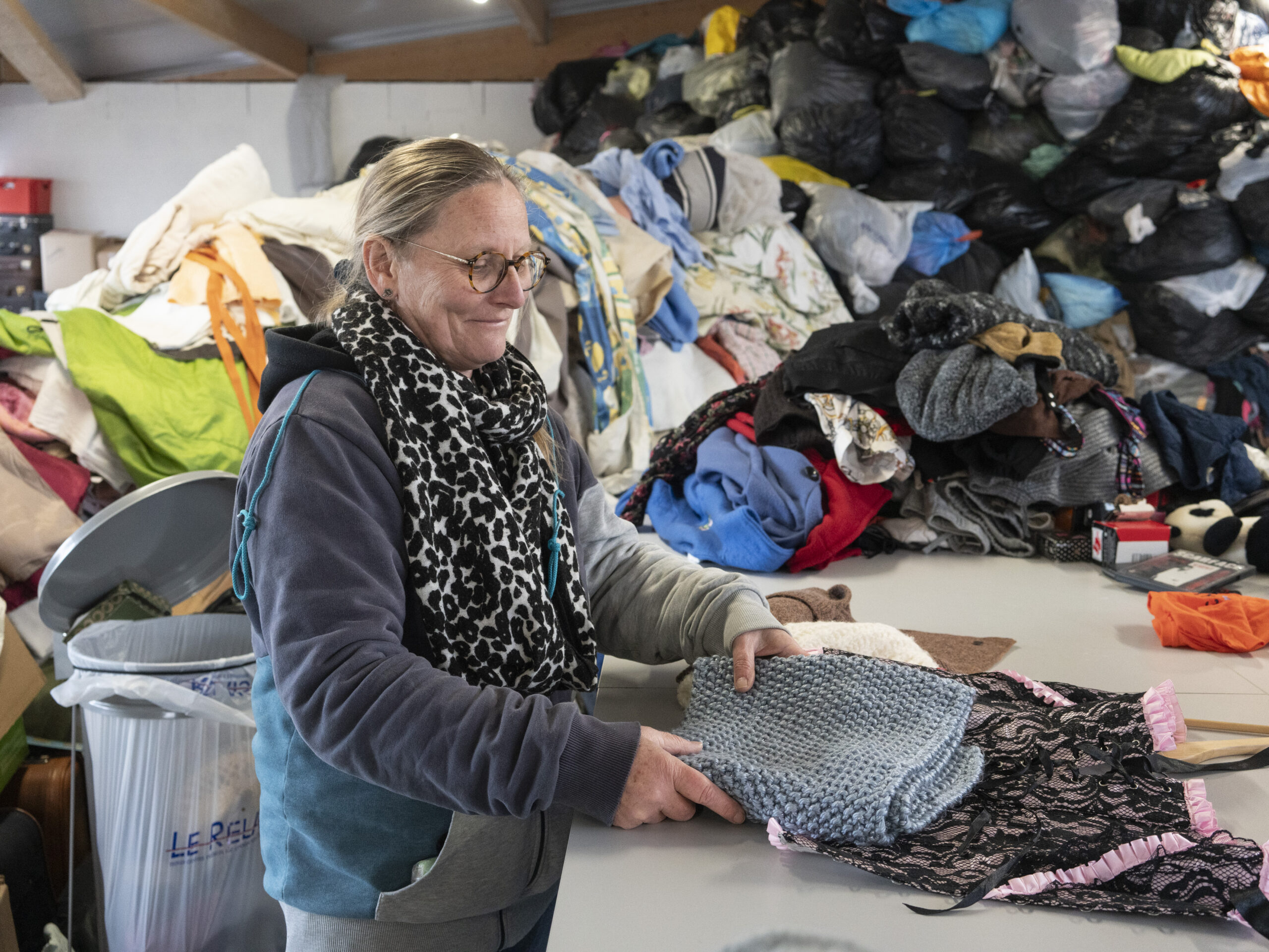 Tri à l'atelier textile