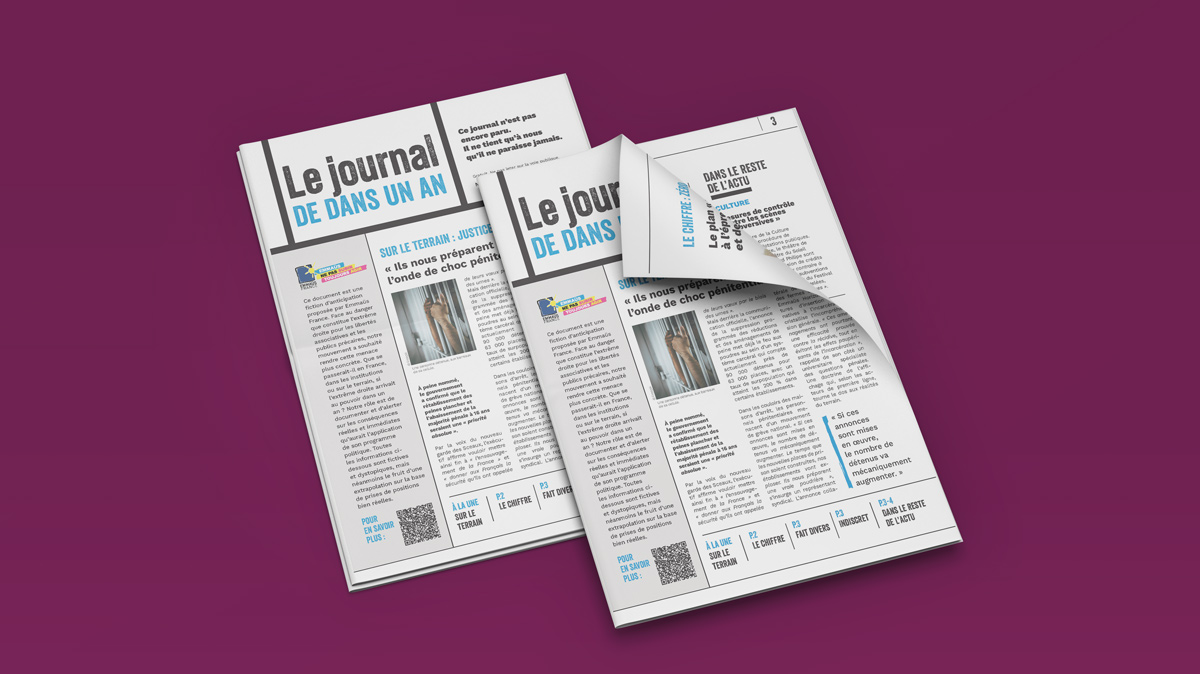 Emmaüs imagine les conséquences de l'extrême droite au pouvoir dans un journal dystopique  